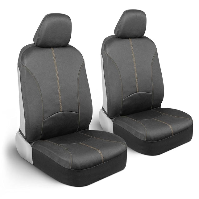 Motor Trend BDK Waterproof Car Seat Covers for Front Seats Only – Comfortable Neoprene Protection with Two-Tone Stitching, Easy to Install, Universal Fit for Most Cars Trucks Vans and SUVs