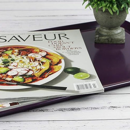 Calypso Basics by Reston Lloyd Melamine Rectangular Tray, Plum