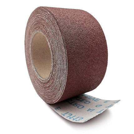 XHKDSYMC 80 Grit Aluminum Oxide Sandpaper Roll, 3 Inch x 49 Feet, Extra Coarse, Cloth Back, Compatible with Metal, Wood, Sanding Devices
