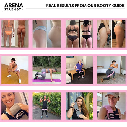 Arena Strength Fabric Booty Bands: Fabric Resistance Bands for Legs and Butt: 3 Pack Set. Perfect Workout Hip Band Resistance. Workout Program and Carry Case Included…