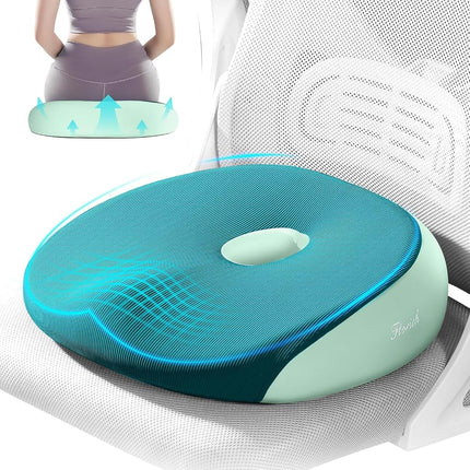 FLORICH Seat Cushion, Memory Foam Cushion for Office Chair, Ergonomic Office Seat Chair Cushion for Relieving Sciatica, Soft & Breathable Car Seat Cushion - Green