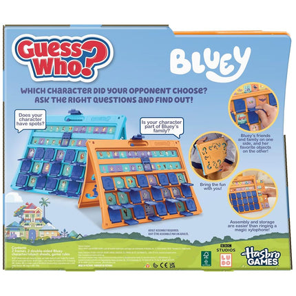 Hasbro Gaming Guess Who? Bluey Edition Game | Bluey Characters and Objects | Fun Kids Board Games for Families | 2 Players | 15 Mins | Travel Friendly | Ages 6+ - English Version