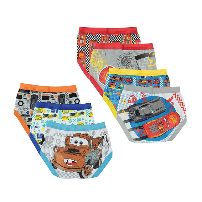 Caleçons Disney Cars de Handcraft pour petits garçons, lot de 7, multi, 2T/3T