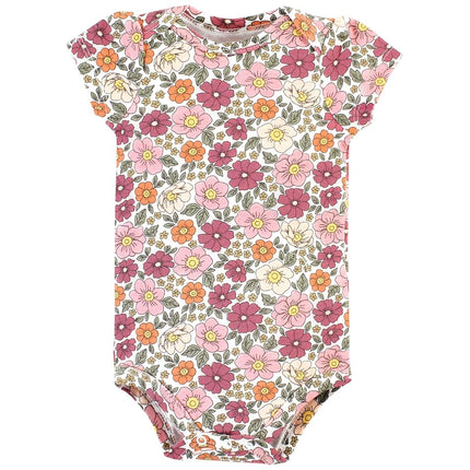 Grenouillères en coton Hudson Baby unisexe pour bébé, motif floral "Thankful", 6-9 mois, motif floral "Thankful", 6-9 mois