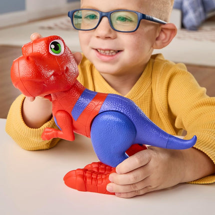 Marvel Spidey and His Amazing Friends Spidey-Rex Supersized Action Figure, 22.8-cm (9 inch) Super Hero Dinosaurs Toys for Children, Ages 3+, Red