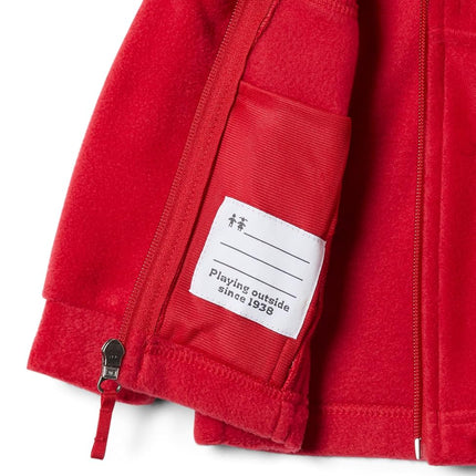 Columbia Forro polar Steens Mountain II para bebés, rojo montaña, 4T