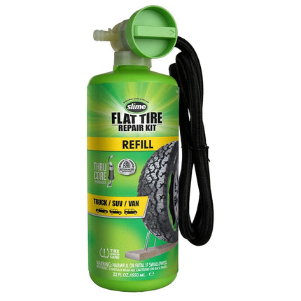 Cartouche de remplacement de produit d'étanchéité Slime 10189 uniquement pour le kit de réparation de pneus plats pour camions, 650 ml