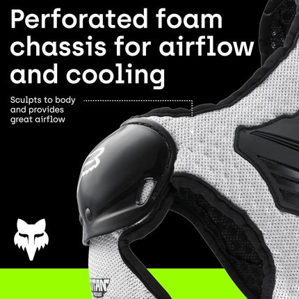 FOX RACING Youth Peewee Titan Motocross Roost Deflector, Black/Silver, M/L