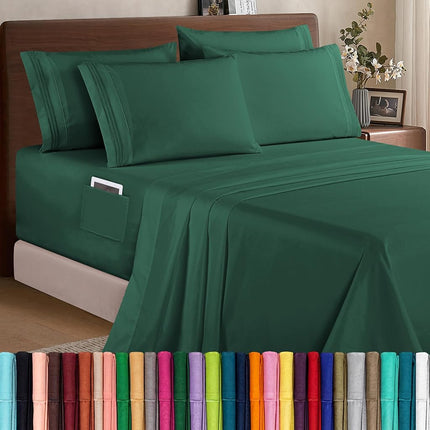 Elegant Comfort 6 Piece Bed Sheet Set Ultra Soft 1