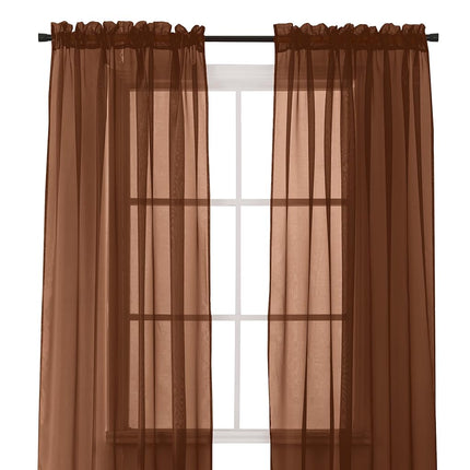 Elegant Comfort 2-Piece Sheer Panel with 2inch Rod