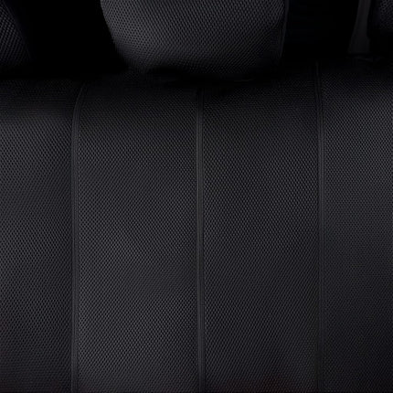 Flying Banner car seat Covers Full Set All Air Mesh Breathable Man Lady Airbag Compatible Rear Bench Split 40/60 50/50 60/40 Truck Pick Up (Full Set - Low Back, Black Gray Pink)