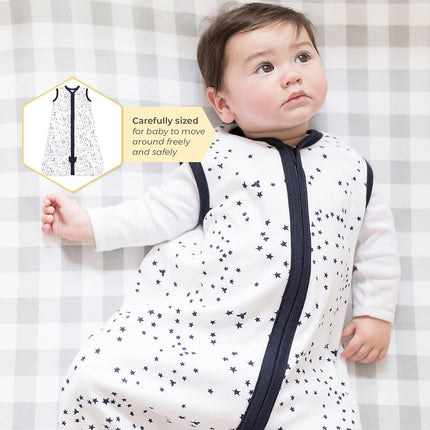 Manta de bebé Burt's Bees Baby con diseño Twinkle Bee, unisex, de algodón orgánico, para recién nacidos, modelo Beekeeper - Ligera 0.5 TOG - (Talla Grande)