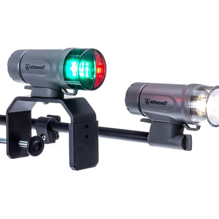 Attwood Corporation - 14194-7 Clamp-On LED Light Kit - Marine Grey, Telescoping