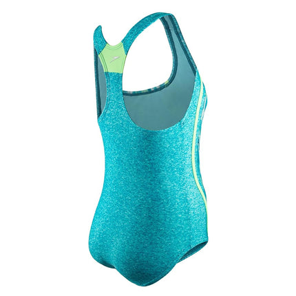 Speedo Girls' Swimsuit-Printed One Piece Thick Strap Racer Back, Capri Breeze - - 16 (Big Girls)