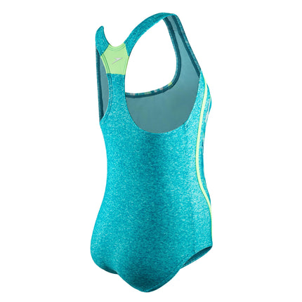 Speedo Girls' Swimsuit-Printed One Piece Thick Strap Racer Back, Capri Breeze - - 16 (Big Girls)