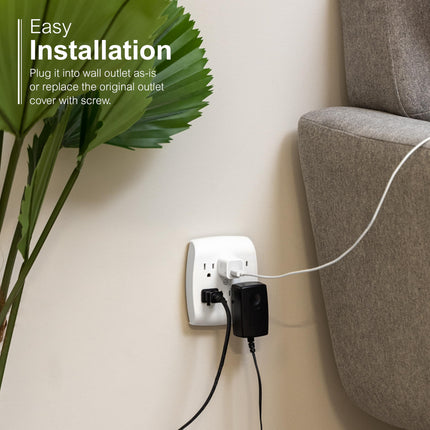 GE 6-Outlet Tap, Grounded, White, 54947
