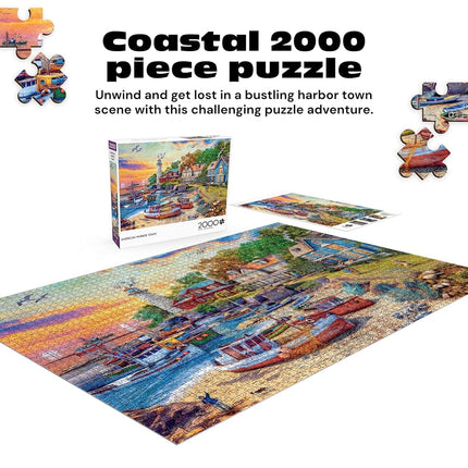 Buffalo Games - American Harbor Town - 2000 Piece Jigsaw Puzzle