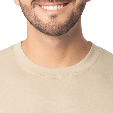 Fruit of the Loom Men's Eversoft Fleece Crewneck Sweatshirts, Moisture Wicking & Breathable, Sizes S-4x Shirt, Khaki Heather, 4XL