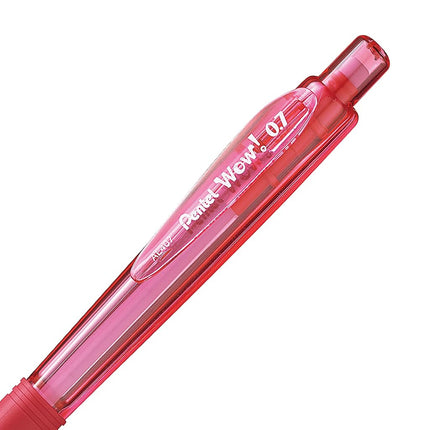 Pentel Wow Mechanical Pencil, 0.7mm, Pink Barrel, Box of 12 (AL407P)