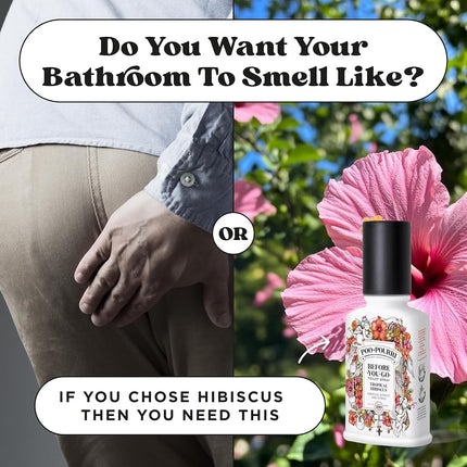 Poo-Pourri Before-You-Go Toilet Spray, Tropical Hibiscus, 4 Fl Oz - Hibiscus, Apricot and Citrus