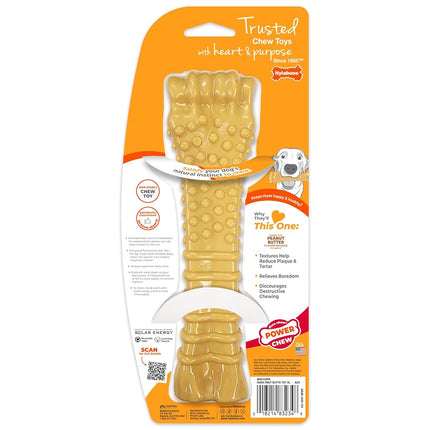 Nylabone Dura Chew Extreme Tough Dog chew Toy Bone, Allergen Free Peanut Butter Flavour, XL, for Dogs Over 23 kg Large for Extreme Chewers, Peanut Butter