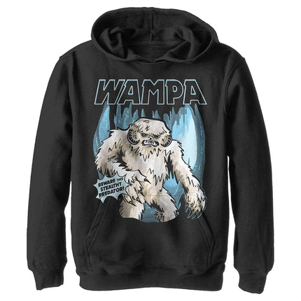 Sweat à capuche enfant Fifth Sun Star Wars Wampa Attention à ce prédateur furtif, noir, taille XL