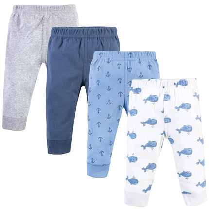 Pantalones y leggings de algodón para bebés de Hudson Baby, ballenas azules, 0-3 meses