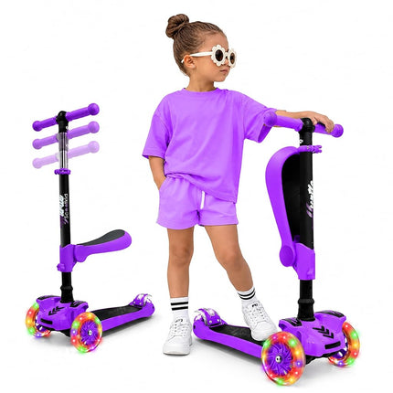 Hurtle 3-Wheeled Scooter for Kids - Wheel LED Ligh