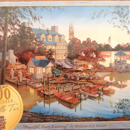 MasterPieces Eagle Bay Collector Tin Series Rompecabezas Noche Tranquila y Fácil, 1000 Piezas
