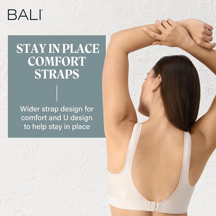 Bali Women's Comfort Revolution Shaping Non-Wired Bra Full Coverage, Sandshell Tropic, XXX-Large
