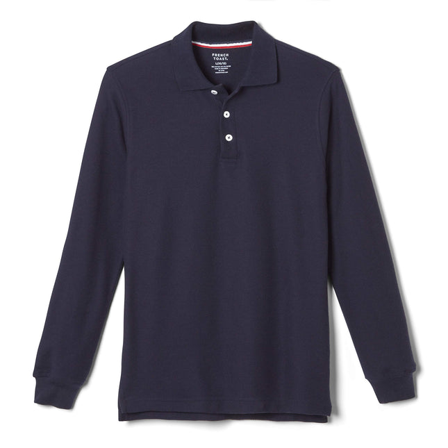 French Toast Boys' Long Sleeve Pique Polo Uniform 