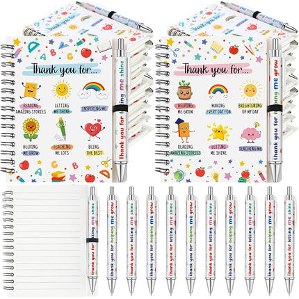 Colarr 12 Sets Teacher Appreciation Notebooks and 