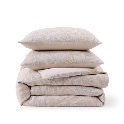 Tommy Bahama - Duvet Cover Set, Luxuriously Soft Bedding with Matching Shams, All-Cotton Yarn-Dye Fabric, Cozy Home Essentials (Jungle Palms Beige, Full/Queen)