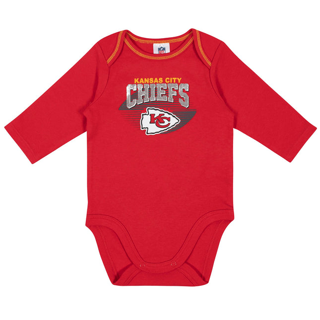 Gerber Bodies Bébé Unisexe Manches Longues NFL Lot de 2, Couleur de l'équipe, 3-6 Mois