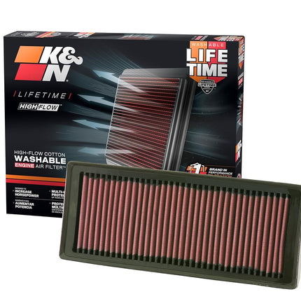K&N Engine Air Filter: High Performance, Premium, Washable, Replacement Filter: Compatible with 2007-2017 Audi L4 1.8/2.0L (A5 Quattro, Q5, A4, A5), 33-2945