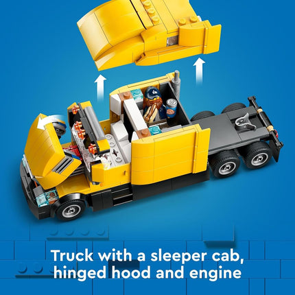 LEGO City Delivery Truck (60440) Playset for Ages 8 & Up, Featuring a Truck with a Large Trailer Pallets of Playsets, a Functioning Toy Forklift Truck & a Hot-Dog Stand