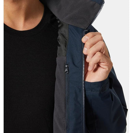 Helly Hansen Men's Crew Midlayer Jacket 2, Navy, L