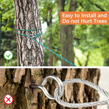 XiaZ Dog Tie Out Cable for Camping, 50ft Portable Overhead Trolley System for Dogs up to 200lbs，Dog Lead for Yard, Camping, Parks, Outdoor Events,5 min Set-up