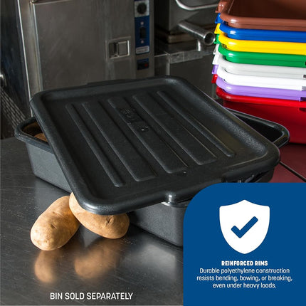Carlisle FoodService Products Cubeta para Alimentos de Plástico Comfort Curve, Fregadero, Caja de Autobús con Asas para Cocinas Industriales, 2Onzas15 Pulgadas, Negro, (Paquete de 12)