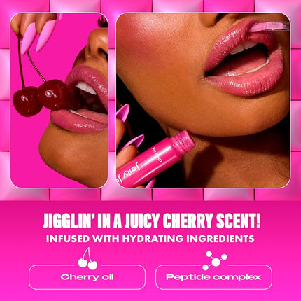NYX Professional Makeup Jelly Job Peptide Lip Gloss, High-Shine Glassy Finish, Volumizing Peptide Complex & Cherry Oil, 16 Shimmer & Pure-Shine Shades, Shade: Bling Me Jelly
