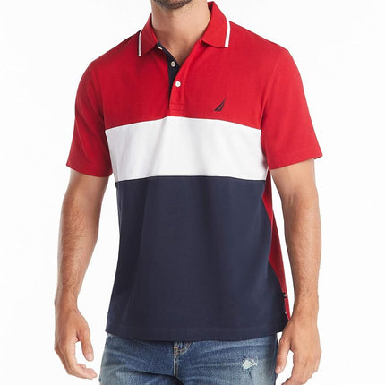 Nautica Men's Short Sleeve 100% Cotton Pique Color