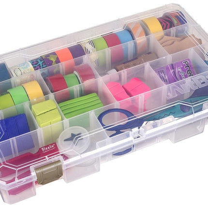 ArtBin Large Solutions Box Clear Art & Craft Organizer with Dividers - Plastic Storage Case for Convenient and Versatile Storage - Ideal for Various Craft Supplies