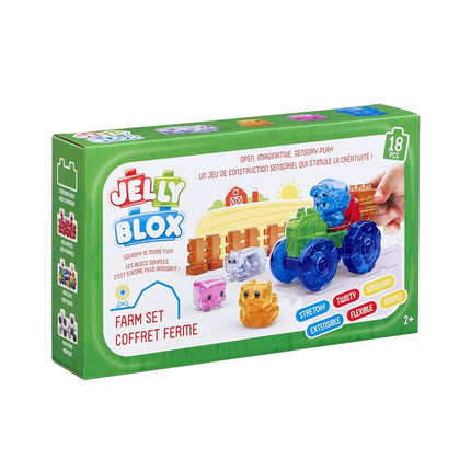 Jelly Blox - Farm Set | Squishy is More Fun! | Unique Squishy Building System | for Ouch-Free, Open, Imaginative Play | for Boys and Girls Ages 2+