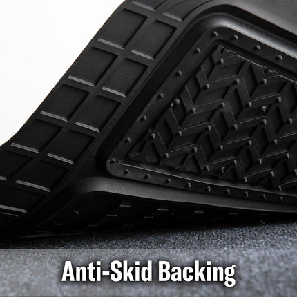 Armor All® 2-Piece Durasport Black Rubber Deep Tray Floor Mats - Heavy Duty, All-Weather Protection, Easy to Clean, Non-Slip Design for Ultimate Car Interior Safety and Style (80020ADC)