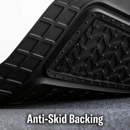Armor All® 2-Piece Durasport Black Rubber Deep Tray Floor Mats - Heavy Duty, All-Weather Protection, Easy to Clean, Non-Slip Design for Ultimate Car Interior Safety and Style (80020ADC)