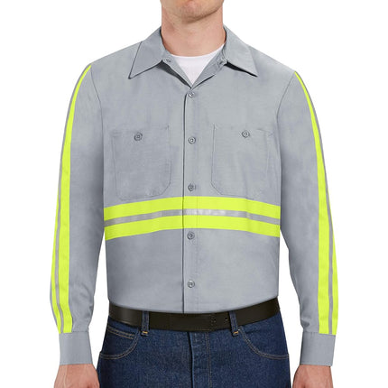 Red Kap Men's Industrial 2 Piece Lined Collar Work Shirt - Multi - Large