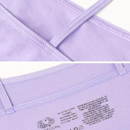 Fruit of The Loom Paquetes económicos de sostenes de entrenamiento para niñas grandes disponibles en algodón y sin costuras, Lila/Anochecer del Desierto/Oliva/Terciopelo Púrpura/Arándano, XG