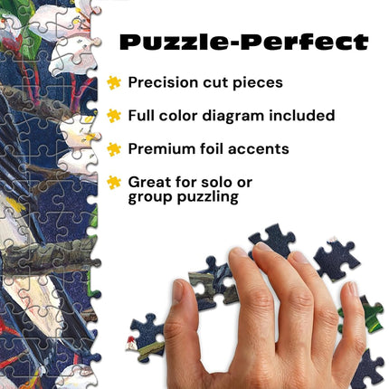 Buffalo Games - Gold - Linda Howard Bittner - Bird's Serenade - 1000 Piece Jigsaw Puzzle for Adults Challenging Puzzle Perfect for Game Nights - Finished Puzzle Size is 26.75 x 19.75