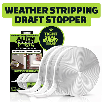 Bell+Howell Alien Draft Seal Door & Window Insulation Tape 15m Seal Strip