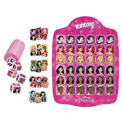 Hasbro Gaming Yahtzee Jr. Disney Princess Edition Dice Game | Kids Counting & Matching Games for Preschoolers | 2-4 Players for Girls & Boys | Ages 4+ (Amazon Exclusive)